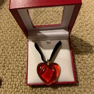 Baccarat Crystal heart pendant